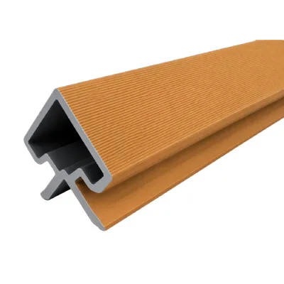 Set of 3 Modern Oak Outdoor Composite Wall Panel Corner Trim 290cm