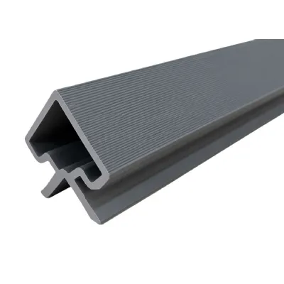 Set of 3 Modern Grey Outdoor Composite Wall Panel Corner Trim 290cm