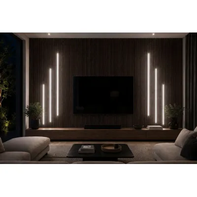 Set of 6 Modern White LED Decorative Wall Panel Lighting