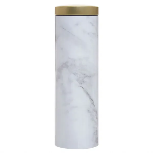 White Marble Effect Pasta Canister