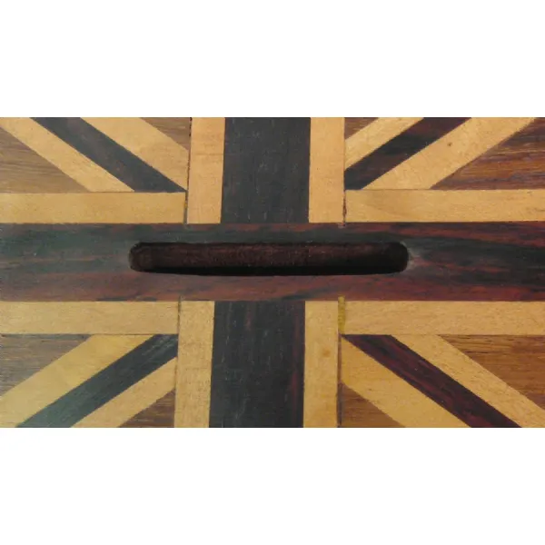 Union Jack Money Box Sheesham Wood 12.8cm
