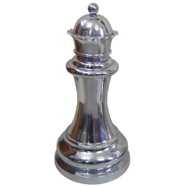 Silver Nickel Aluminium Queen Chess Piece Ornament 60cm