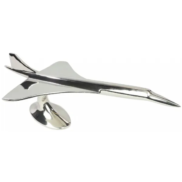 Large Concorde Plane Nickel Plated Aluminium 60cm