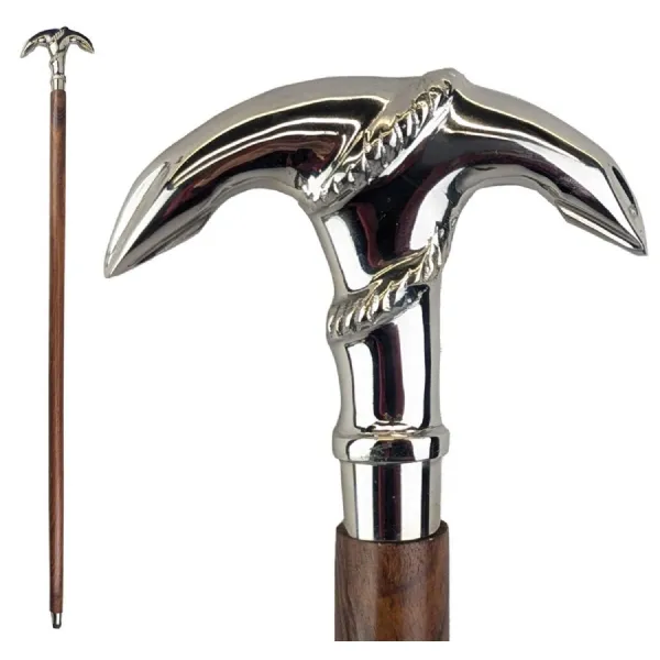 Anchor Swagger Cane Nickel Plated & Sheesham Wood 97cm