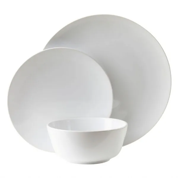 Twelve Pc White Stoneware