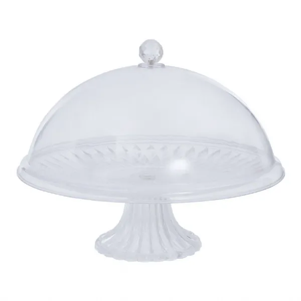 Clear Cake Stand with Dome Lid