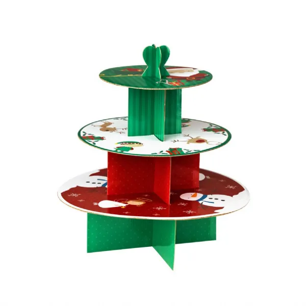 Santas Little Christmas Knock Down Cake Stand