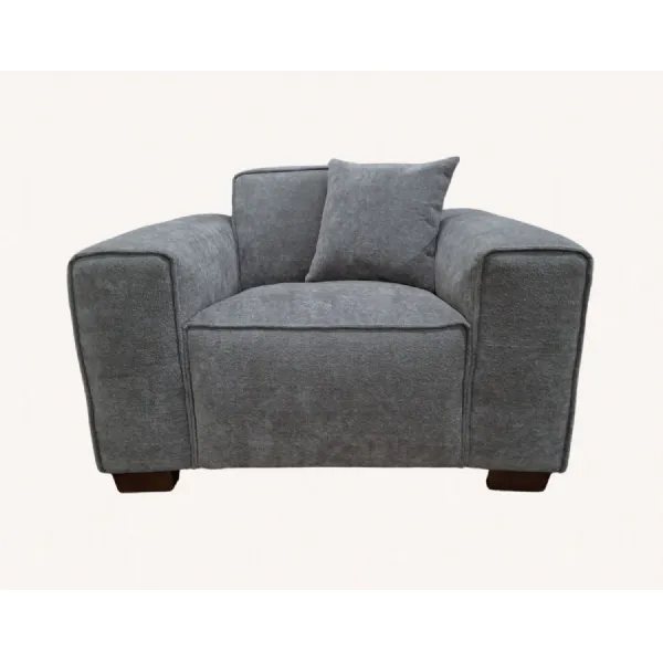 Modern Style Charcoal Boucle Fabric Upholstered Accent Chair