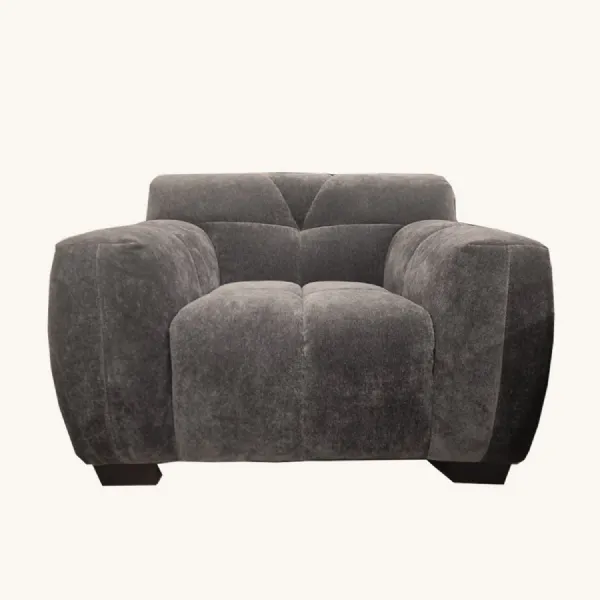 Modern Style Luxury Brown Velvet Upholstered Accent Chair