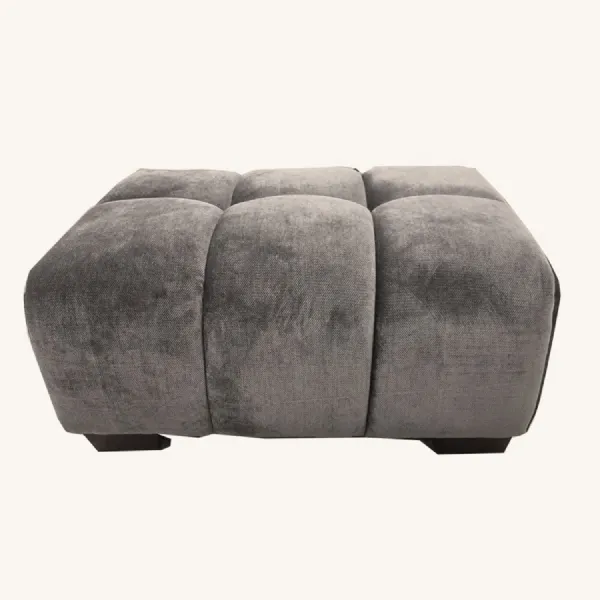 Modern Style Luxury Brown Velvet Upholstered Stool
