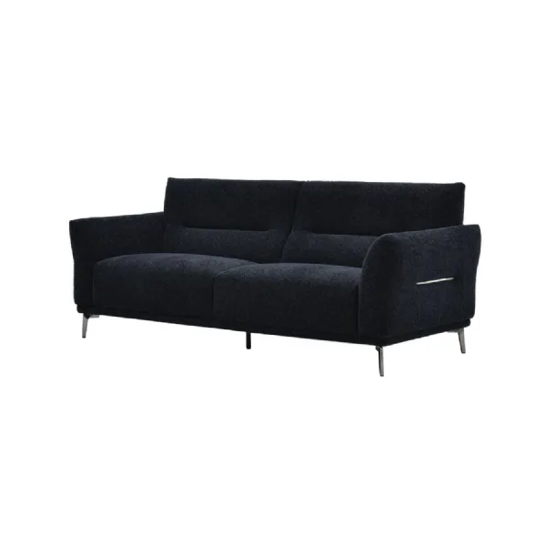 Aluxo Albany Sofa Range in Black Lux Boucle Fabric 3 Seater