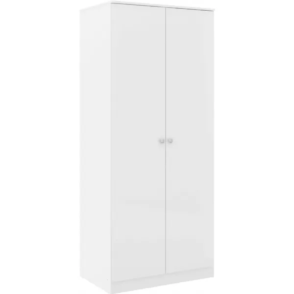 Denver 2 Door Wardrobe White Gloss