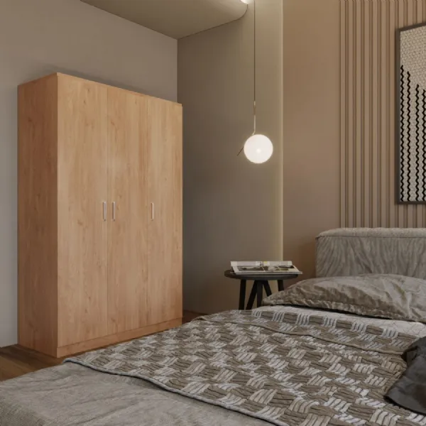 Dakota 3 Door Wardrobe Oak Effect
