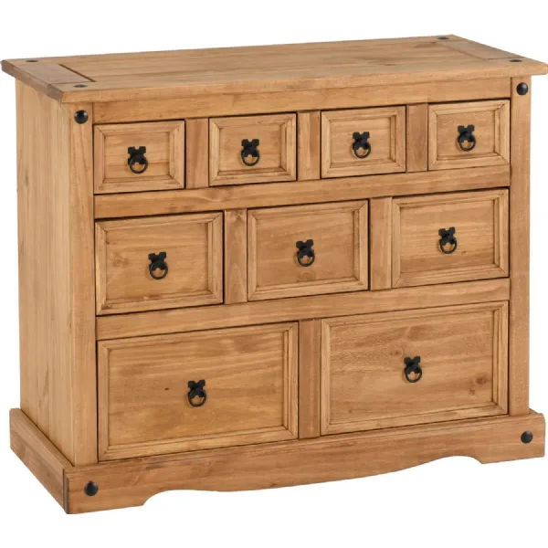 Corona 4+3+2 Drawer Merchant Chest Distressed Waxed Pine