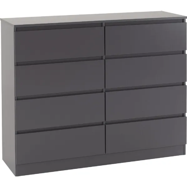 Malvern 8 Drawer Chest Grey