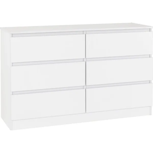Malvern 6 Drawer Chest White