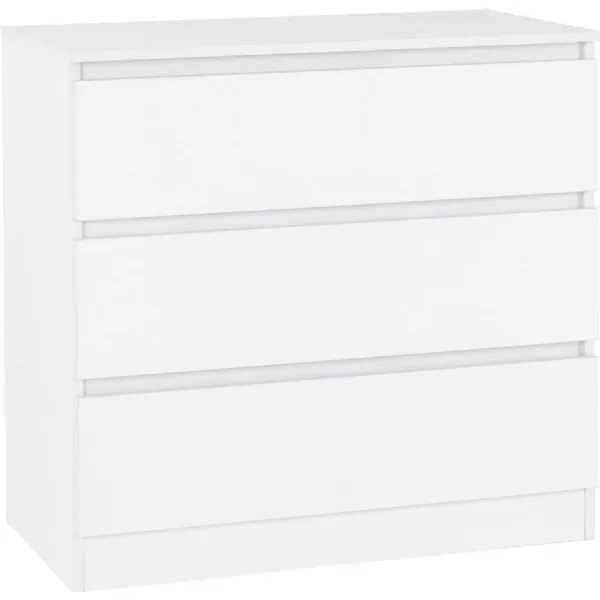 Malvern 3 Drawer Chest White