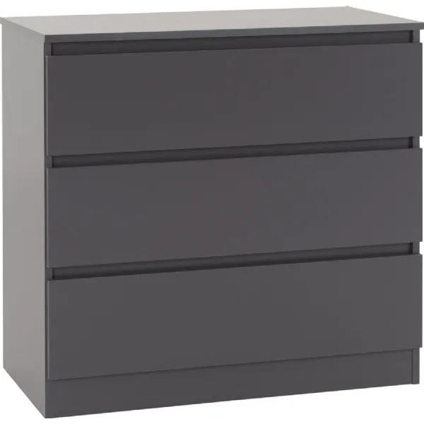 Malvern 3 Drawer Chest Grey