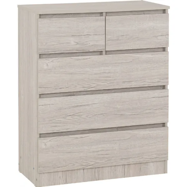 Malvern 3+2 Drawer Chest Urban Snow