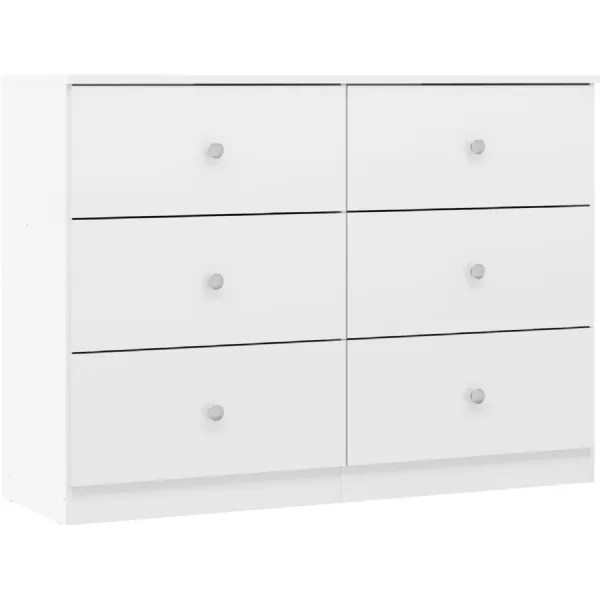 Denver 6 Drawer Chest White Gloss