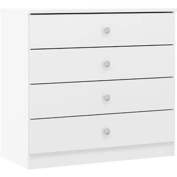 Denver 4 Drawer Chest White Gloss