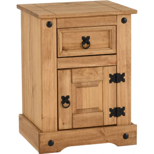 Corona Petite Bedside Distressed Waxed Pine