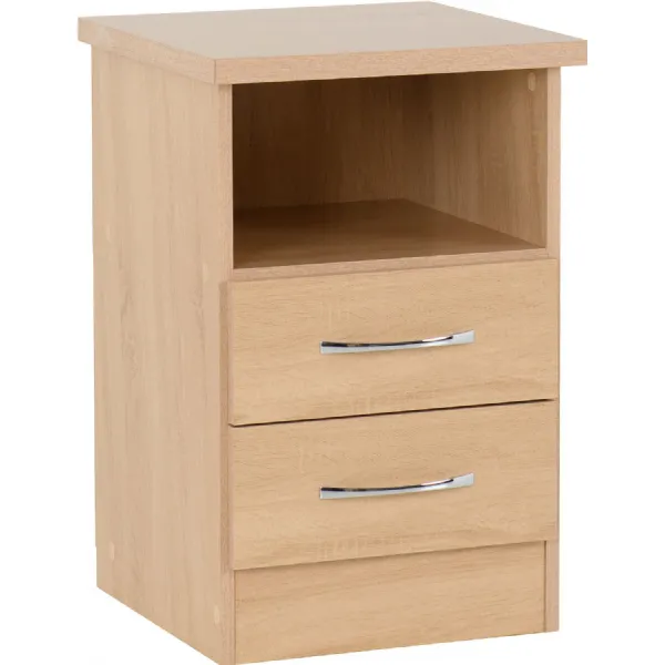 Nevada 2 Drawer Bedside Sonoma Oak Effect