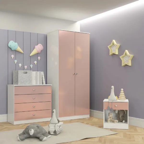 Denver Trio White Pink Gloss