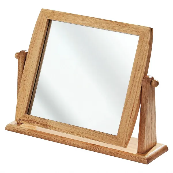 Wooden Frame Swivel Table Mirror