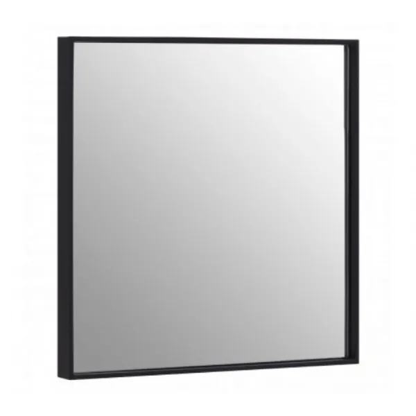 Contemporary Black Minimalist Square Wall Mirror