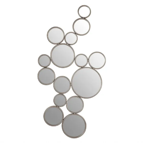 Large Silver Fifteen Circles Mirror