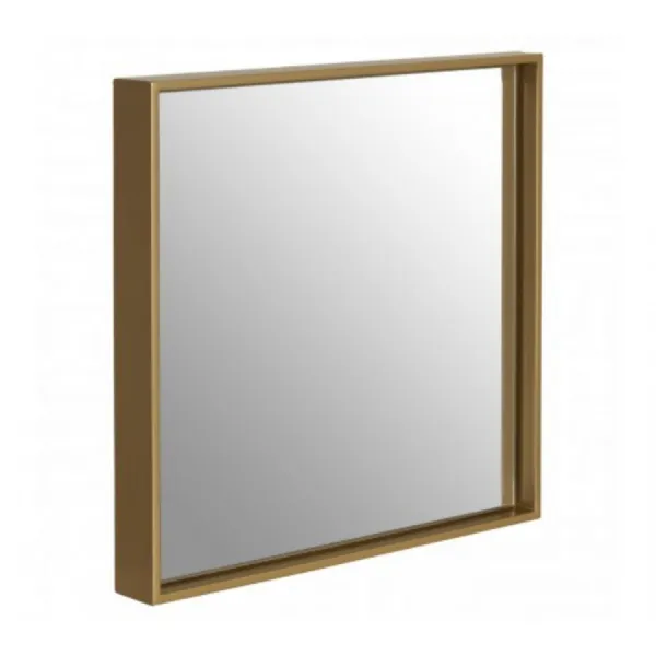 Contemporary Gold Minimalist Square Wall Mirror