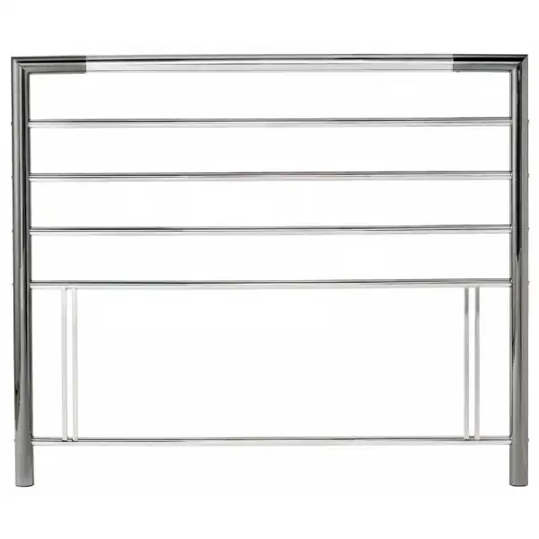 Chrome Metal Double Bed Headboard