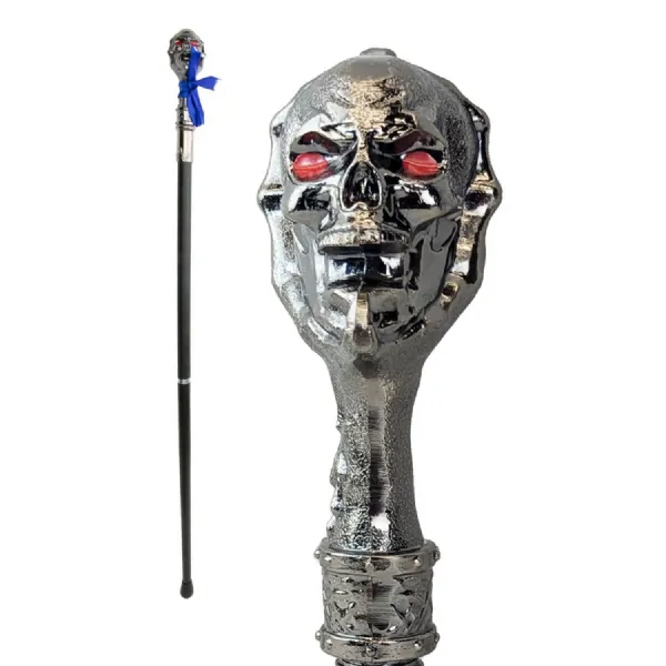 Cyborg Skull Swagger Cane Walking Stick 92cm