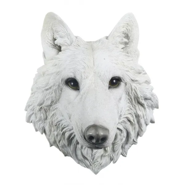 White Wolf Head Wall Hanging 34.5cm