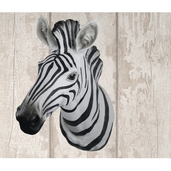 Black and White Zebra Head Wall Art 46cm