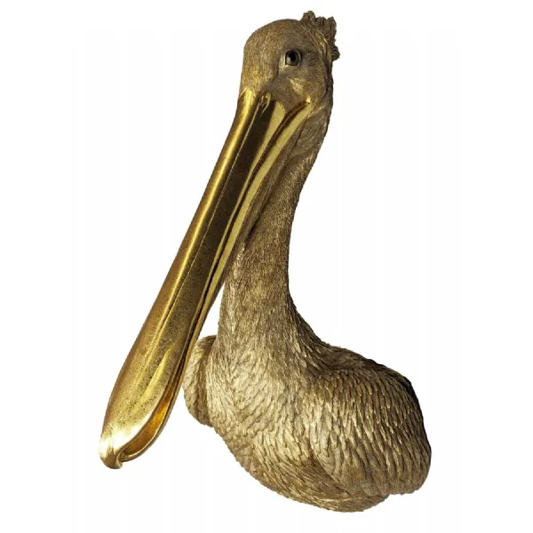 Gold Pelican Head Wall Art 61.5cm