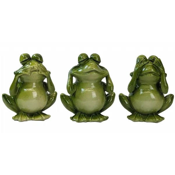 Set of 3 No Evil Frog Sets 9cm