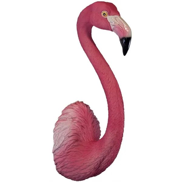 Modern Pink Flamingo Faux Taxidermy Wall Art 72cm