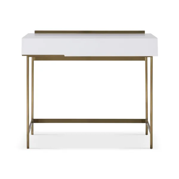 Alberto Dressing Table White And Brass