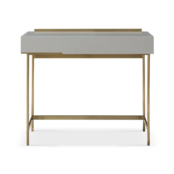 Alberto Dressing Table Grey And Brass