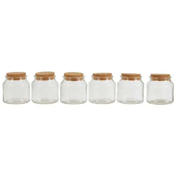 Tromso 6PCS Sleek Shape Clear Glass Jar