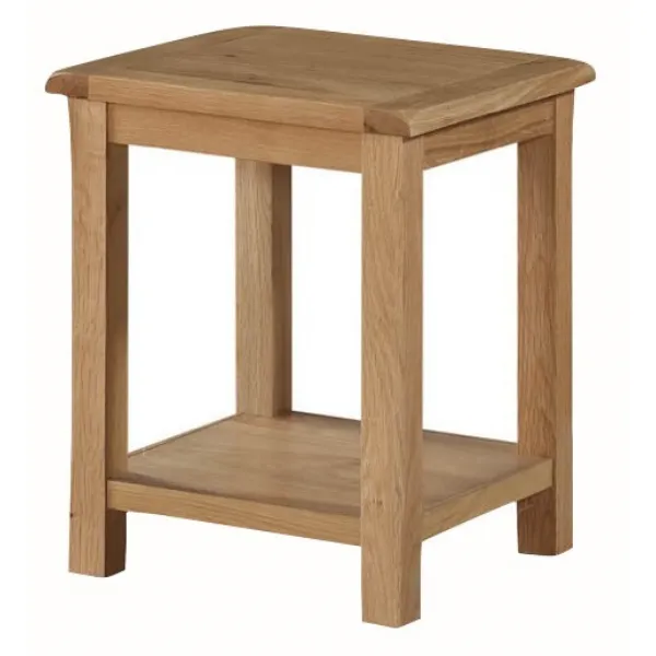 Rustic Solid Oak Lamp Table