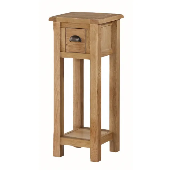 Rustic Solid Oak Telephone Table