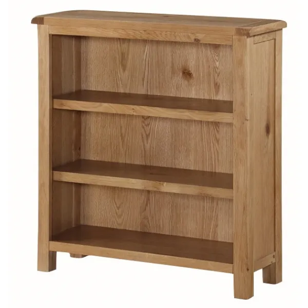 Solid Oak Low Bookcase