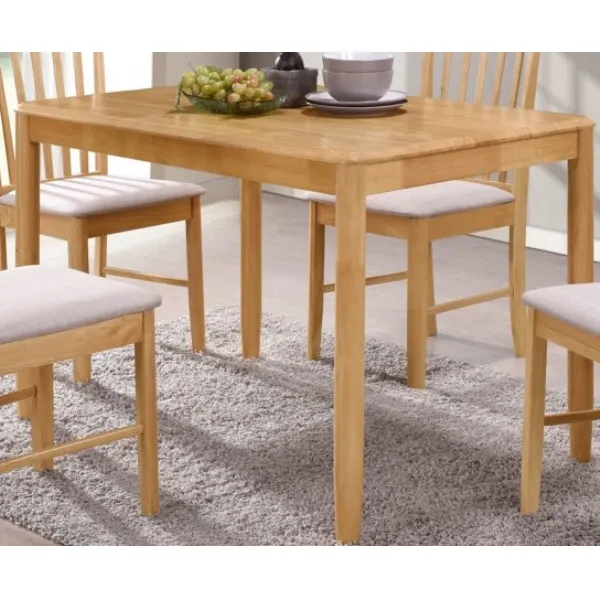 Light Solid Hardwood 110cm Dining Table