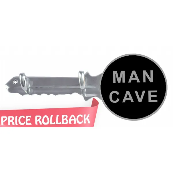 Man Cave Key Holder Aluminium With 2 Hooks 30cm