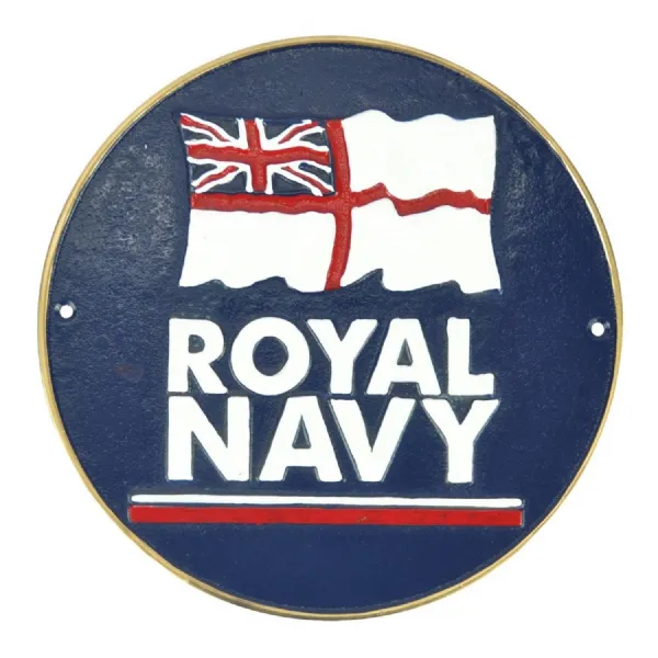 Royal Navy Plaque Cast Aluminium 24cm