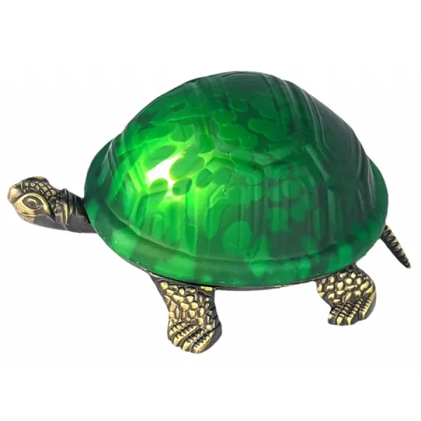 Modern Green Glass Turtle Table Lamp 20.3cm