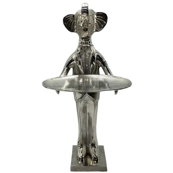 Modern Silver Nickel Plated Aluminium Elephant Side Table 100cm